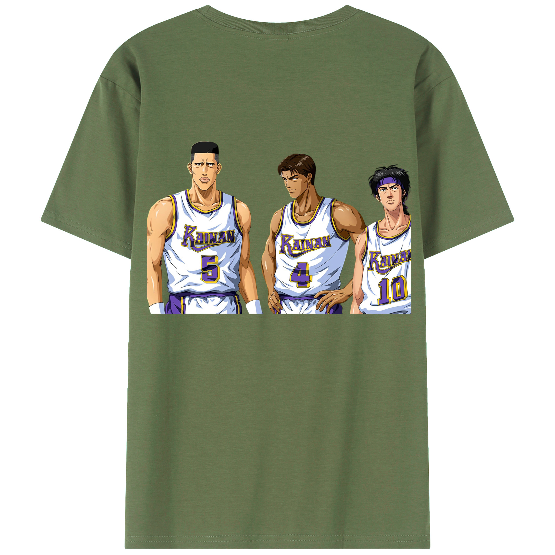 （画像用） SLAM DUNK／スラムダンク 綿100％ メンズ半袖Tシャツ（バックプリント） 通気性